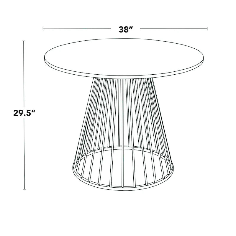 Table de salle à manger ronde avec pied central