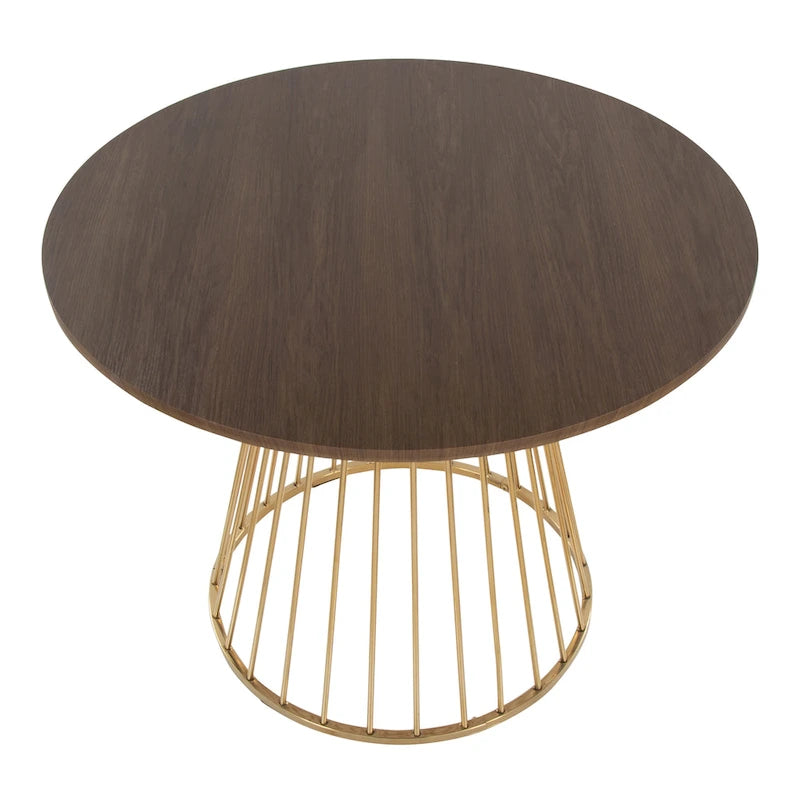 Table de salle à manger ronde avec pied central