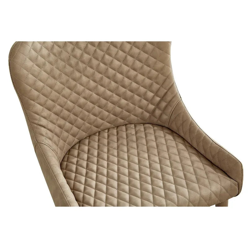 Chaise de salle à manger en cuir PU avec assise et dossier capitonnés, lot de 4