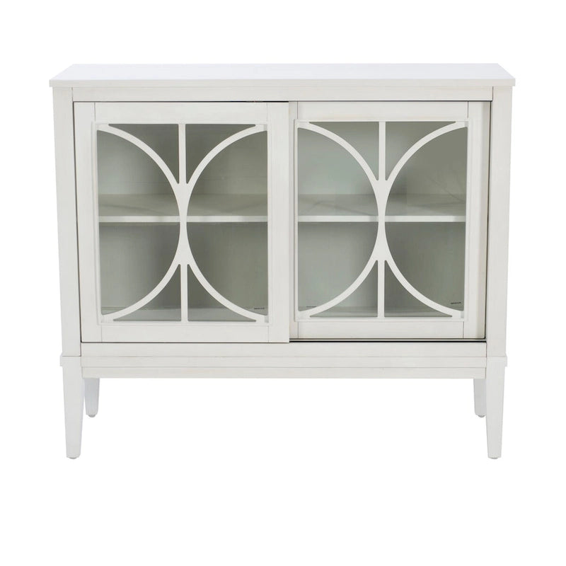 Meuble d'appoint 2 portes en bois avec étagères réglables