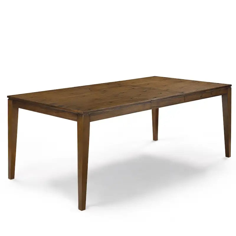 Table de salle à manger rectangulaire pour 6 à 8 personnes, style ferme moderne, en bois massif, avec rallonge intégrée, pour cuisine et salle à manger