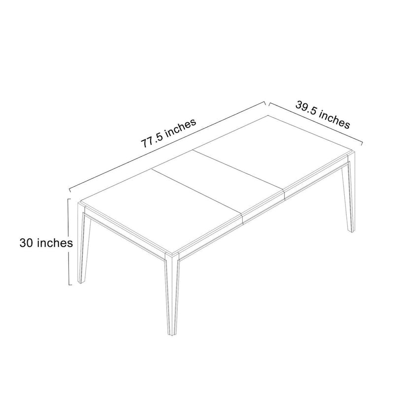 Table de salle à manger rectangulaire pour 6 à 8 personnes, style ferme moderne, en bois massif, avec rallonge intégrée, pour cuisine et salle à manger