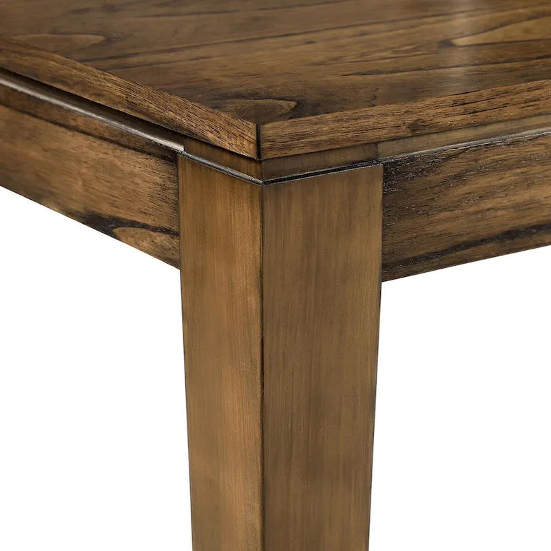 Table de salle à manger rectangulaire pour 6 à 8 personnes, style ferme moderne, en bois massif, avec rallonge intégrée, pour cuisine et salle à manger
