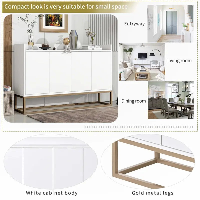 Bahut moderne Élégant meuble de rangement avec grand espace de rangement